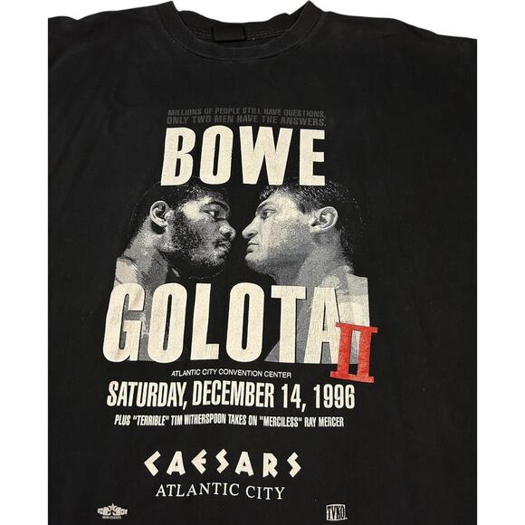 Bowe VS Golota II 90’s Vintage Atlantic City Boxing T-shirt - Picture 2 of 3
